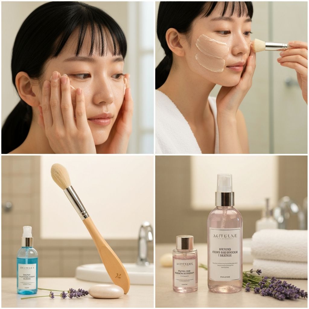 Women's skincare product collection